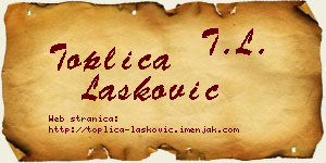 Toplica Lasković vizit kartica